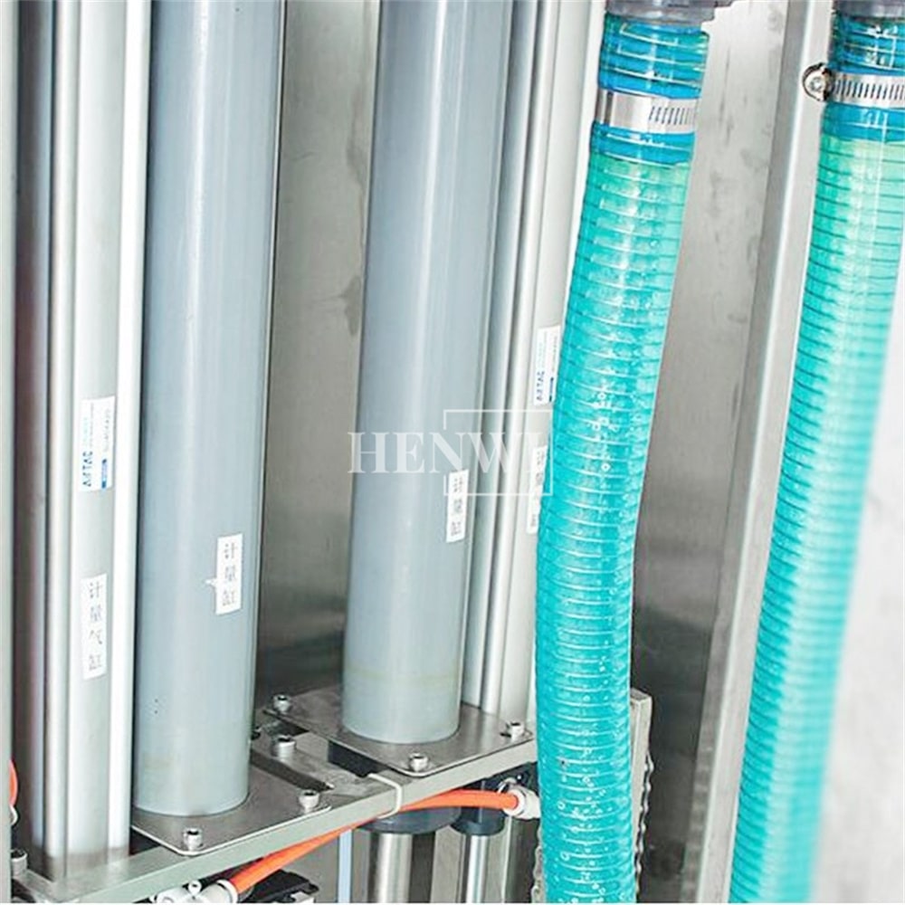 Henwi HWFF-2 Nozzles Vertical Corrosion Proof Filler Strong Acid Liquid Kitchen Toilet Cleaner Pesticide Bleach PP Filling Machine