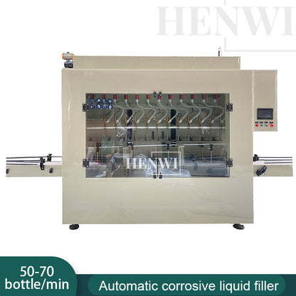 Henwi HWFF-4-32 Nozzles Anti Corrosive Automatic Filler Rust Disinfectant Remover Kitchen Toilet Cleaner Bleach Liquid Alkaline Filling Machine
