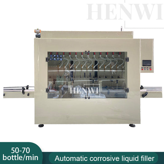 Henwi HWFF-4-32 Nozzles Anti Corrosive Automatic Filler Rust Disinfectant Remover Kitchen Toilet Cleaner Bleach Liquid Alkaline Filling Machine