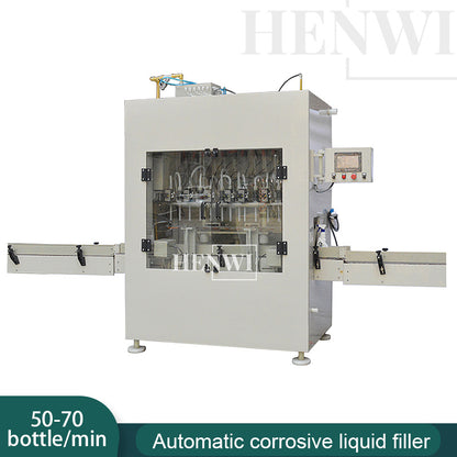 Henwi HWFF-4-32 Nozzles Anti Corrosive Automatic Filler Rust Disinfectant Remover Kitchen Toilet Cleaner Bleach Liquid Alkaline Filling Machine