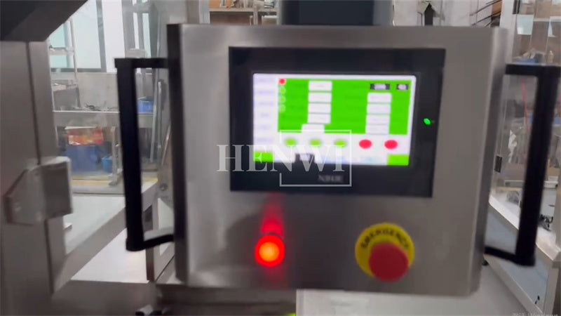 Henwi HWFM-Automatic 2 Nozzles Powder Filling Weighing Packing Machine Seasoning Albumen Protein Milk Powder Bottling Canning Seaming Machine