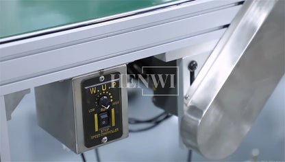 Henwi HWFM-F-CTF 1 Nozzle Full-Auto Constant Temperature Liquid Mixing Heating Bottling Filling Machine One Head Bottle Filler With Mixer Heater With Conveyor Belt