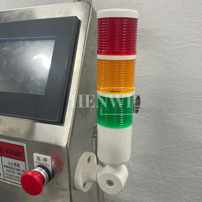 Henwi HWFCL-Automatic 1  Nozzle Gear Pump Liquid Filling Machine with 4 Wheels 1 Station Capping Machine with 2 Sides Square Bottle & Round Bottle Labeling Machine