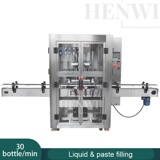 Henwi HWFM-P-2 Two Nozzles Automatic Liquid Bottling Filling Packing Machine 2 Heads Bottle Filler