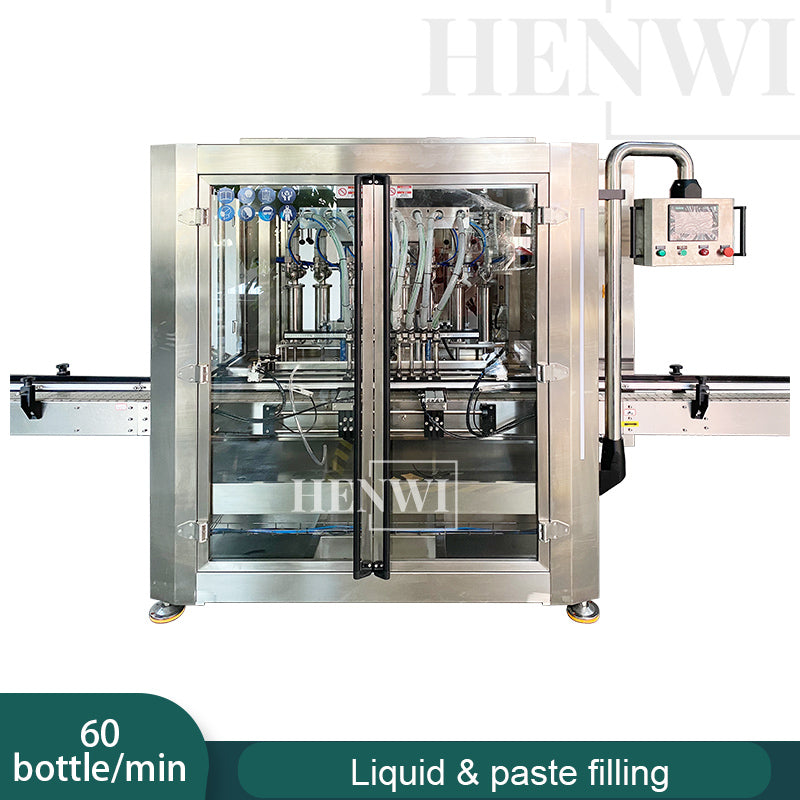 Henwi HWFM-P-8 Eight Nozzles Automatic Liquid Bottling Filling Packing Machine 8 Heads Bottle Filler