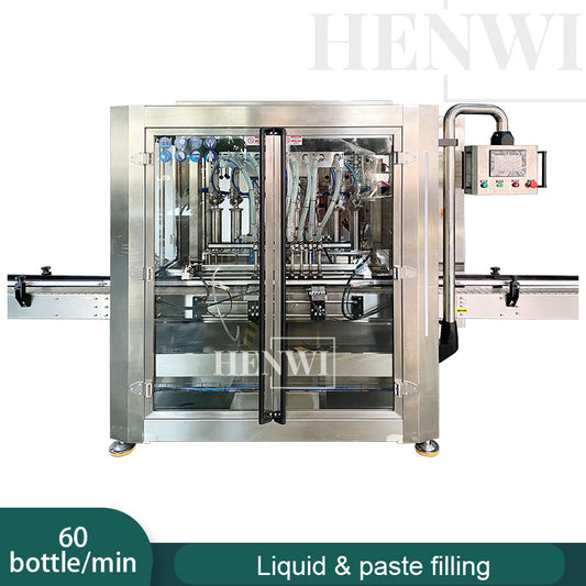 Henwi HWFM-P-8 Eight Nozzles Automatic Liquid Bottling Filling Packing Machine 8 Heads Bottle Filler