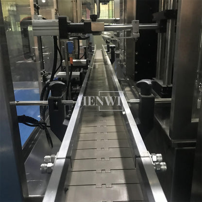 Henwi HWFM-T-2 Two Nozzles Tracking Model Automatic Liquid Bottling Filling Packing Machine 2 Heads Bottle Moving Filler