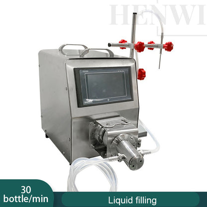 Henwi HWFM-S-CPF 1 Nozzle Semi-Auto Ceramic Pump Model Liquid Filling Bottling Machine 1 Head Micro Volume Filler