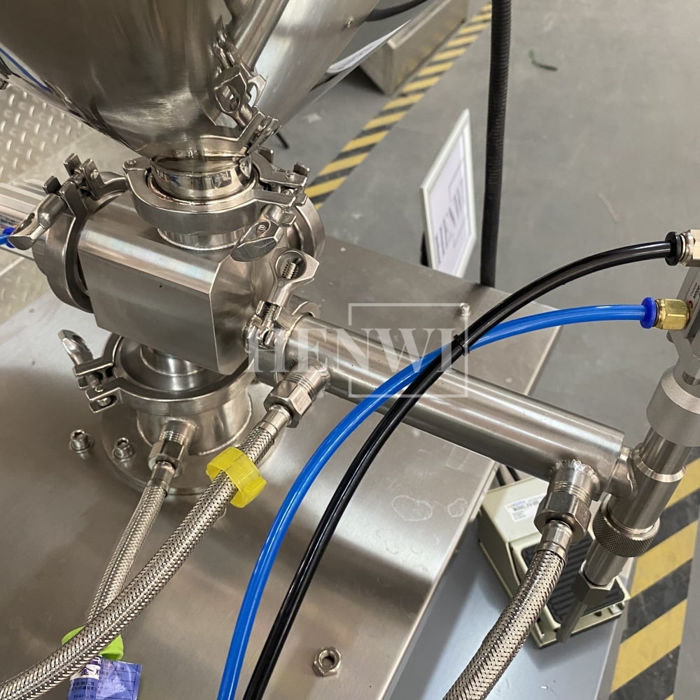 Henwi HWFM-S-CTF 1 Nozzle Semi-Auto Constant Temperature Liquid Mixing Heating Bottling Filling Machine One Head Bottle Filler With Mixer Heater