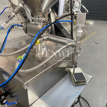 Henwi HWFM-S-CTF 1 Nozzle Semi-Auto Constant Temperature Liquid Mixing Heating Bottling Filling Machine One Head Bottle Filler With Mixer Heater
