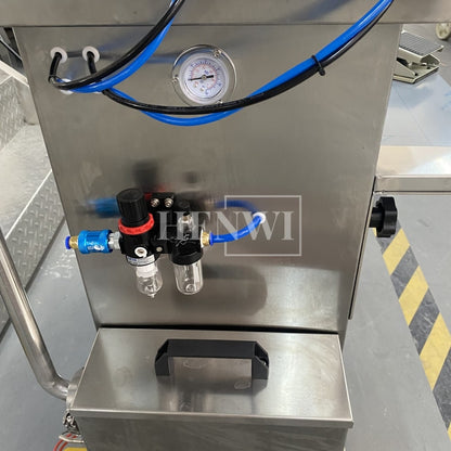 Henwi HWFM-S-CTF 1 Nozzle Semi-Auto Constant Temperature Liquid Mixing Heating Bottling Filling Machine One Head Bottle Filler With Mixer Heater