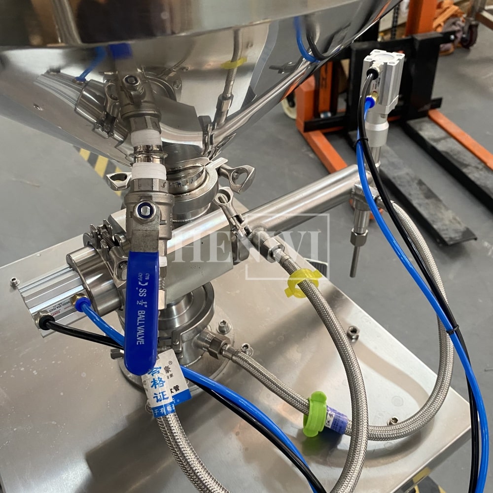 Henwi HWFM-S-CTF 1 Nozzle Semi-Auto Constant Temperature Liquid Mixing Heating Bottling Filling Machine One Head Bottle Filler With Mixer Heater