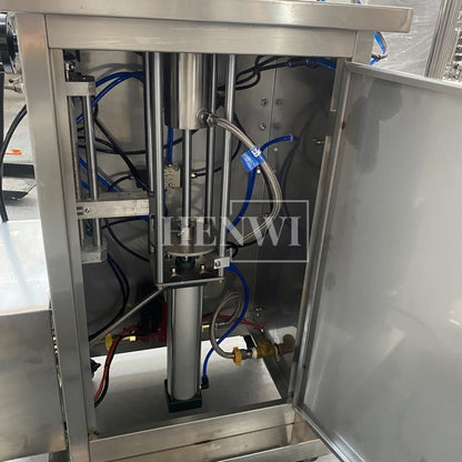 Henwi HWFM-S-CTF 1 Nozzle Semi-Auto Constant Temperature Liquid Mixing Heating Bottling Filling Machine One Head Bottle Filler With Mixer Heater
