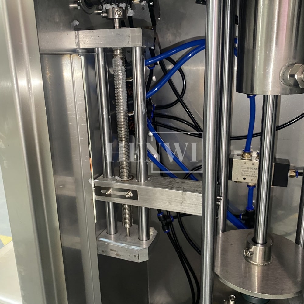 Henwi HWFM-S-CTF 1 Nozzle Semi-Auto Constant Temperature Liquid Mixing Heating Bottling Filling Machine One Head Bottle Filler With Mixer Heater