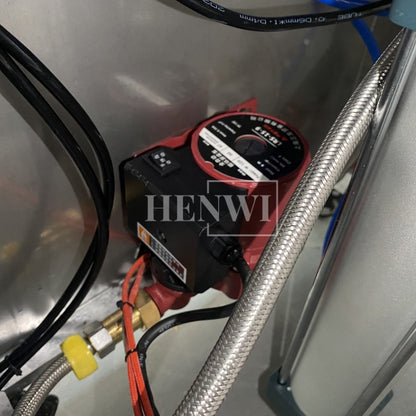 Henwi HWFM-S-CTF 1 Nozzle Semi-Auto Constant Temperature Liquid Mixing Heating Bottling Filling Machine One Head Bottle Filler With Mixer Heater