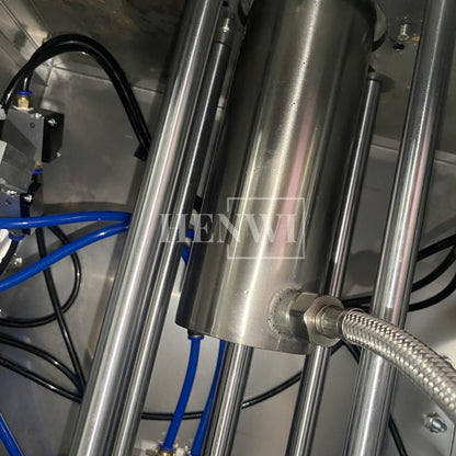 Henwi HWFM-S-CTF 1 Nozzle Semi-Auto Constant Temperature Liquid Mixing Heating Bottling Filling Machine One Head Bottle Filler With Mixer Heater