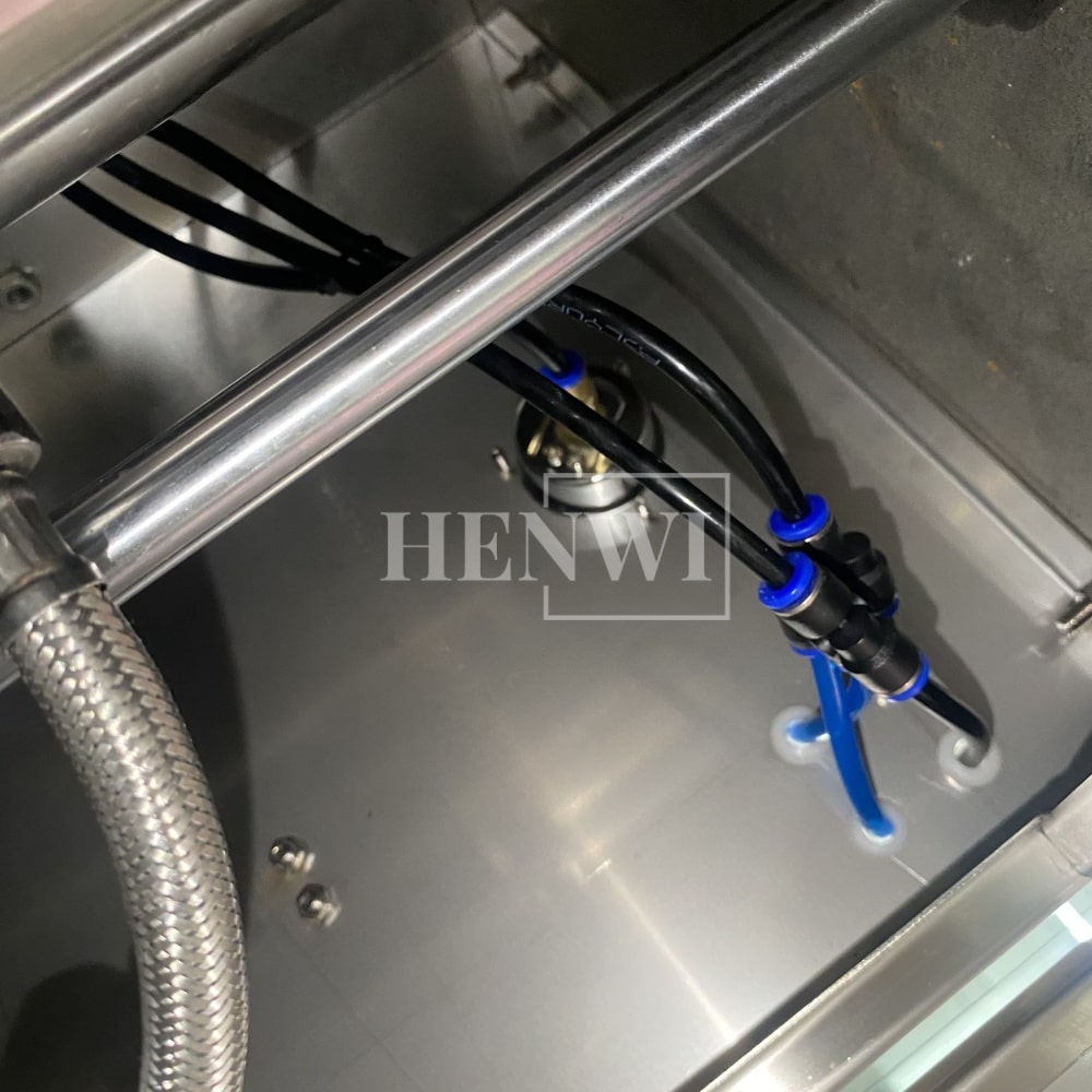 Henwi HWFM-S-CTF 1 Nozzle Semi-Auto Constant Temperature Liquid Mixing Heating Bottling Filling Machine One Head Bottle Filler With Mixer Heater