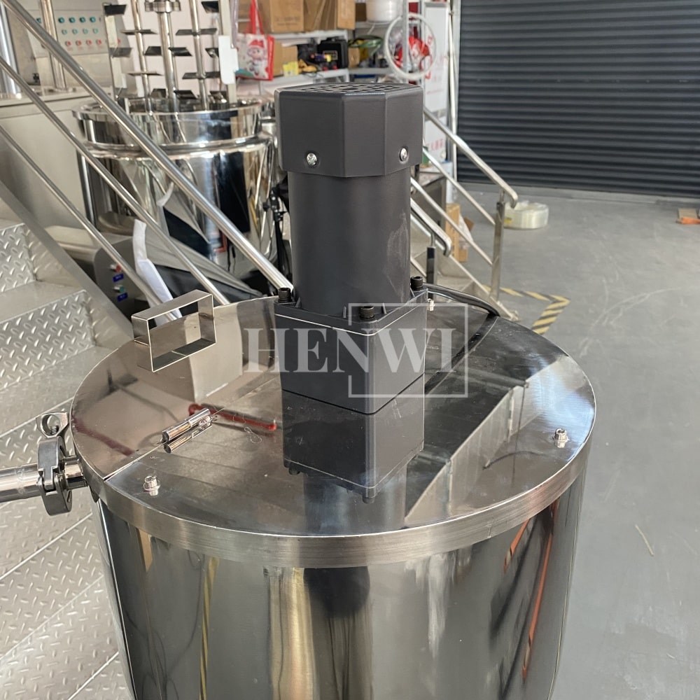 Henwi HWFM-S-CTF 1 Nozzle Semi-Auto Constant Temperature Liquid Mixing Heating Bottling Filling Machine One Head Bottle Filler With Mixer Heater