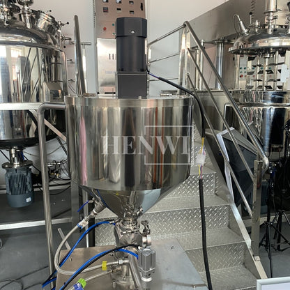 Henwi HWFM-S-CTF 1 Nozzle Semi-Auto Constant Temperature Liquid Mixing Heating Bottling Filling Machine One Head Bottle Filler With Mixer Heater
