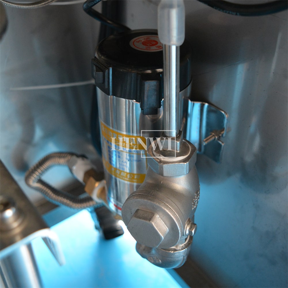 Henwi HWFM-S-CTF 1 Nozzle Semi-Auto Constant Temperature Liquid Mixing Heating Bottling Filling Machine One Head Bottle Filler With Mixer Heater