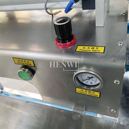 Henwi HWFM-S-HMF 1 Nozzle Semi Automatic Granular Paste Sauce Bottling Filling Machine 1 Head Bottle Horizontal Mixing Filler