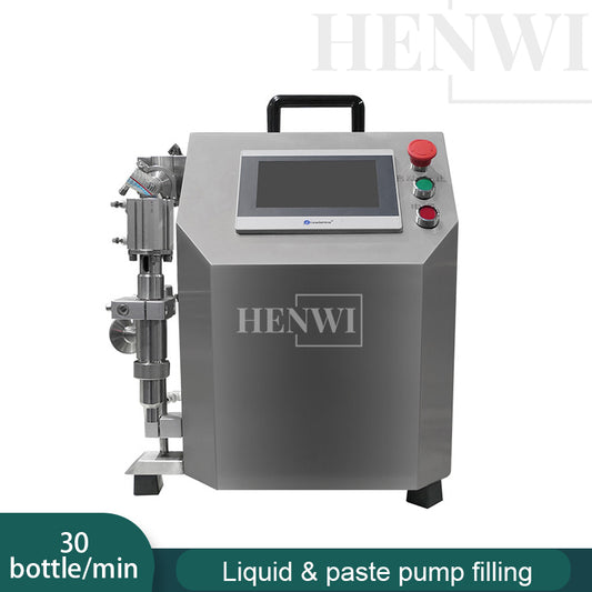 Henwi HWFM-S-RP 1 Nozzle Semi-Auto Rotor Pump Model Liquid Filling Bottling Machine One Head Bottle Jar Filler