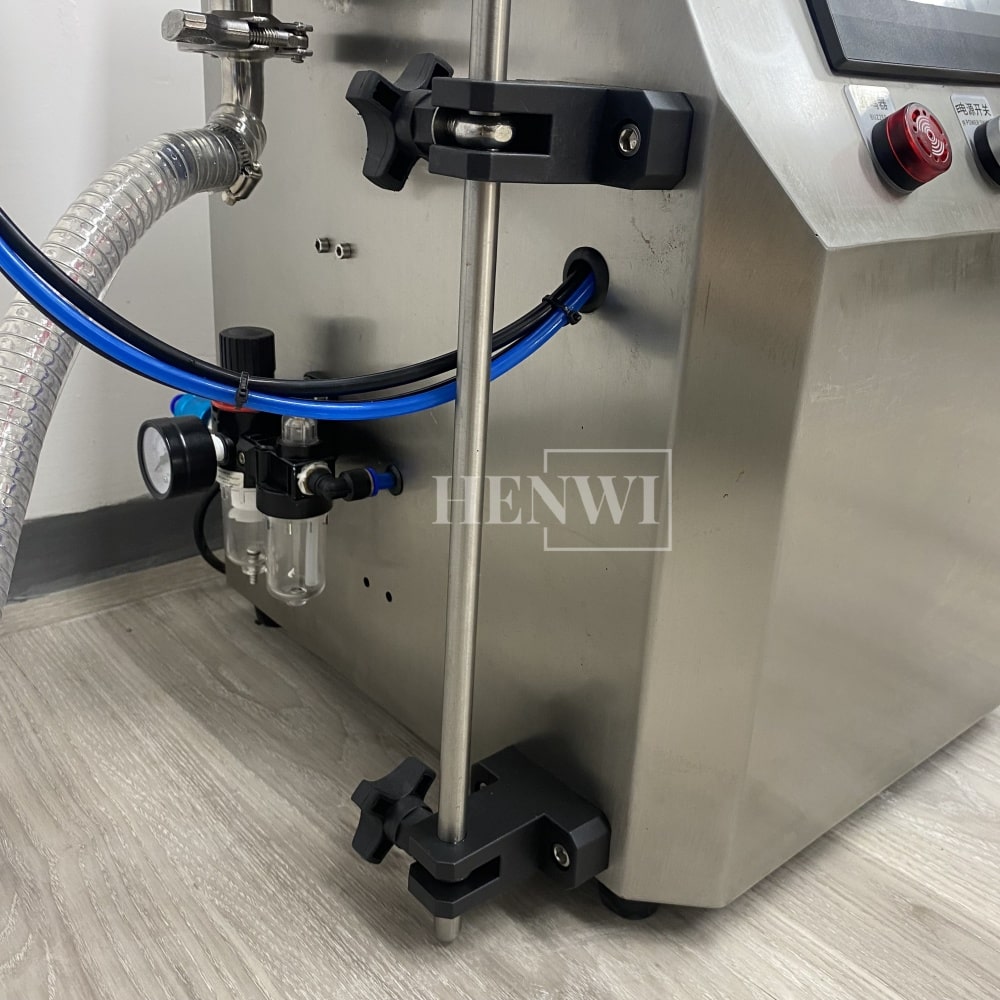 Henwi HWFM-S-RP 1 Nozzle Semi-Auto Gear Pump Model Liquid Filling Bottling Machine One Head Bottle Jar Filler