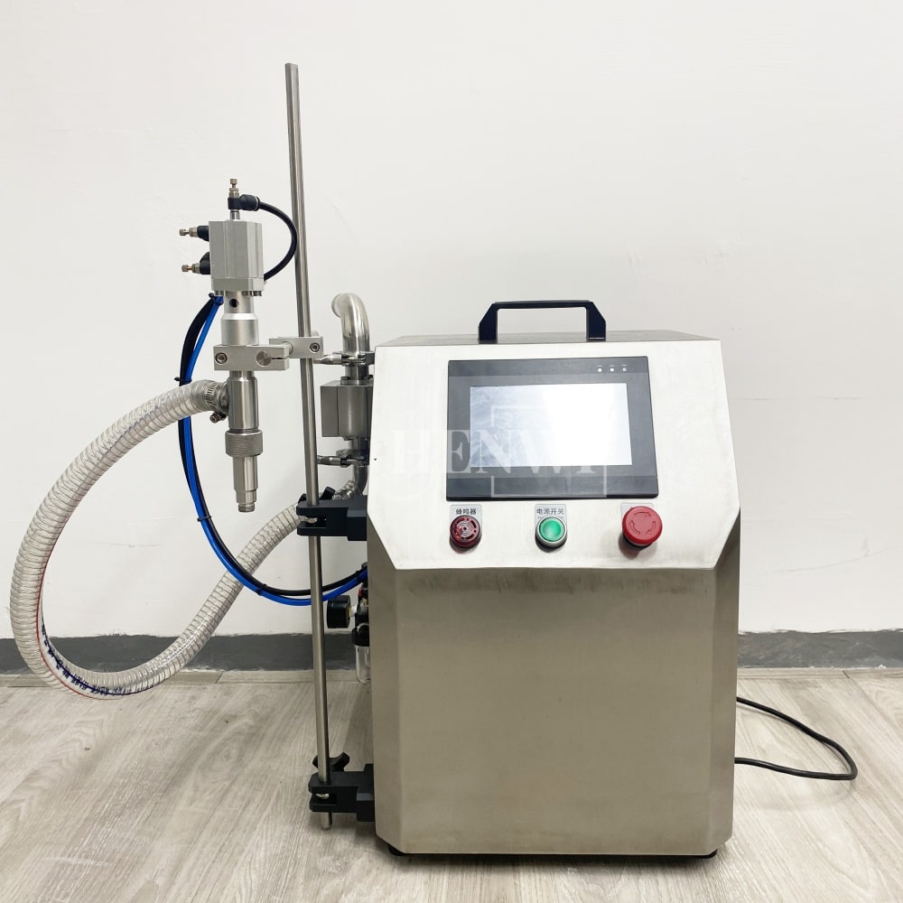 Henwi HWFM-S-RP 1 Nozzle Semi-Auto Gear Pump Model Liquid Filling Bottling Machine One Head Bottle Jar Filler