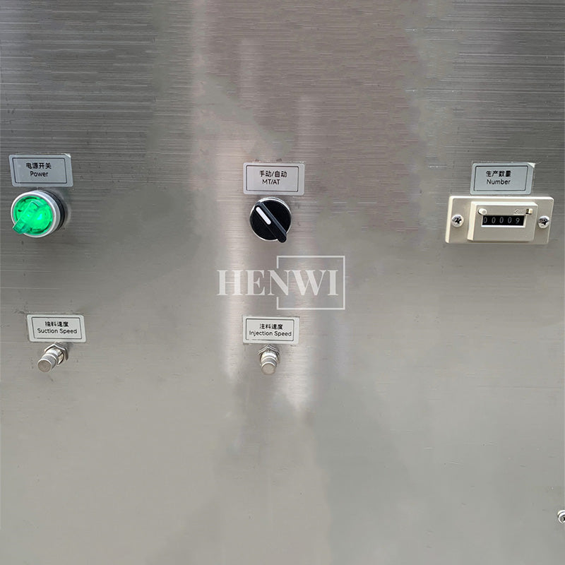 Henwi HWFM-S-SF 1 Nozzle Semi-Auto Syringe Filling Machine 1 Head Injector Needle Pressure Filler