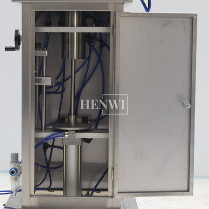 Henwi HWFM-S-VPF 1 Nozzle Semi-Auto Small Volume Liquid Bottling Filling Packing Machine 1 Head Bottle Vertical Pressure Filler