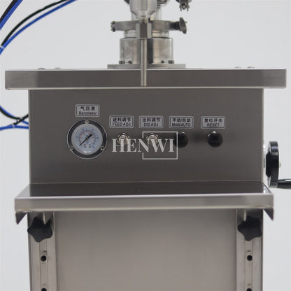 Henwi HWFM-S-VPF 1 Nozzle Semi-Auto Small Volume Liquid Bottling Filling Packing Machine 1 Head Bottle Vertical Pressure Filler