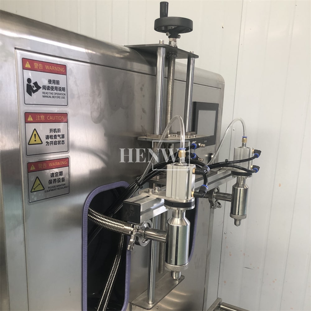 Henwi HWFM-S-WF 1 or 2 Nozzles Liquid Weighing Filling Bottling Machine One or Two Heads Bottle Weigher Filler