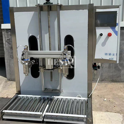 Henwi HWFM-S-WF 1 or 2 Nozzles Liquid Weighing Filling Bottling Machine One or Two Heads Bottle Weigher Filler