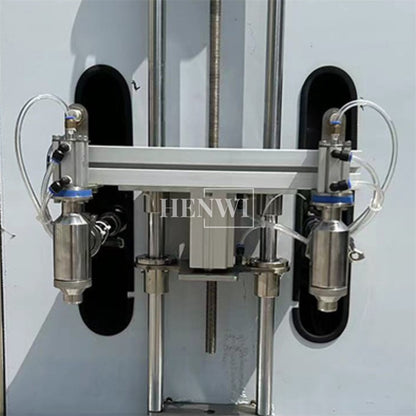 Henwi HWFM-S-WF 1 or 2 Nozzles Liquid Weighing Filling Bottling Machine One or Two Heads Bottle Weigher Filler