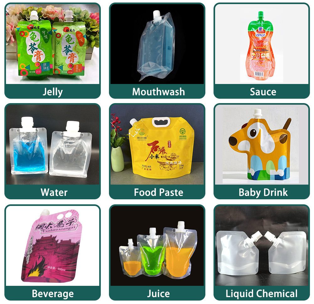 Henwi HWFM-S1 Desktop Semi Auto Spout Sachet Filling Capping Machine 1 Nozzle Spout Pouch Bag One Station Filler Sealer