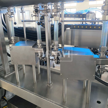 Henwi HWFM-T-4 Four Nozzles Tracking Model Automatic Liquid Bottling Filling Packing Machine 4 Heads Bottle Moving Filler