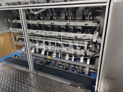 Henwi HWFSM-6 Lane Facial Sheet Mask Filler Sealer Six Lane Cosmetic Beauty Mask Facial Sheet Mask Pack Making Filling Sealing Machine