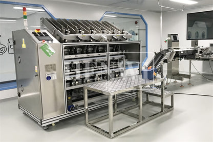 Henwi HWFSM-6 Lane Facial Sheet Mask Filler Sealer Six Lane Cosmetic Beauty Mask Facial Sheet Mask Pack Making Filling Sealing Machine