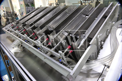 Henwi HWFSM-6 Lane Facial Sheet Mask Filler Sealer Six Lane Cosmetic Beauty Mask Facial Sheet Mask Pack Making Filling Sealing Machine