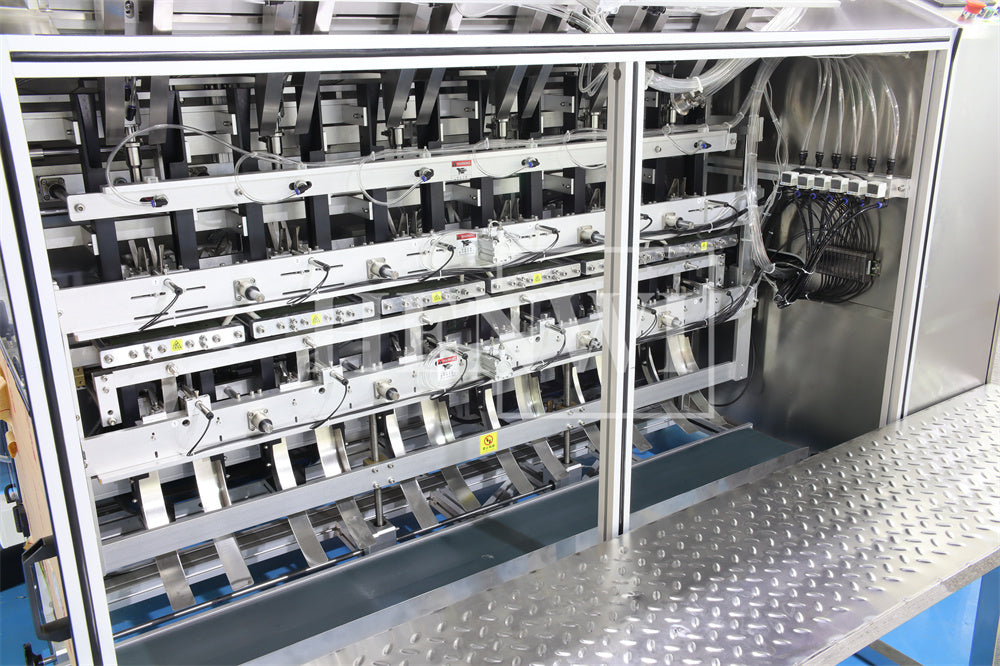 Henwi HWFSM-6 Lane Facial Sheet Mask Filler Sealer Six Lane Cosmetic Beauty Mask Facial Sheet Mask Pack Making Filling Sealing Machine