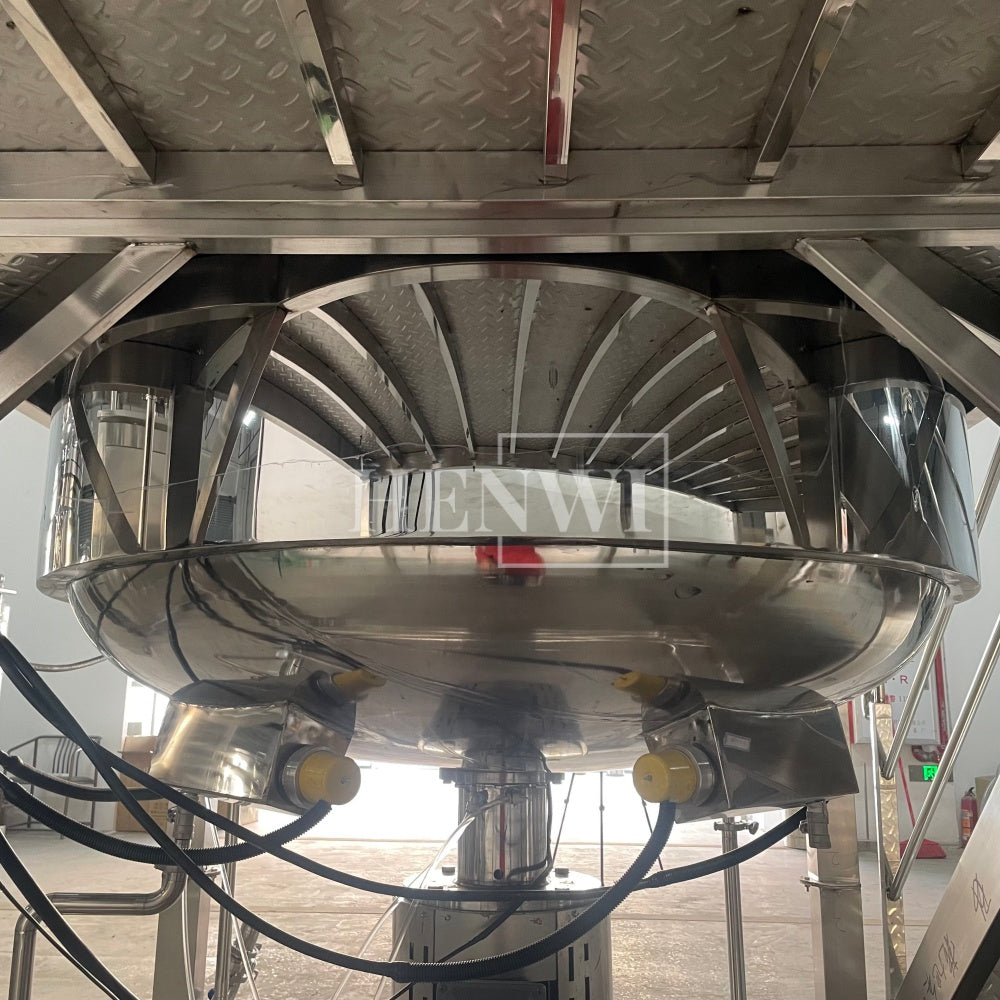 Máquina mezcladora de tanque de calentamiento y homogeneización con cubierta plegable y modelo de plataforma fija Henwi HWHM-F-2000L
