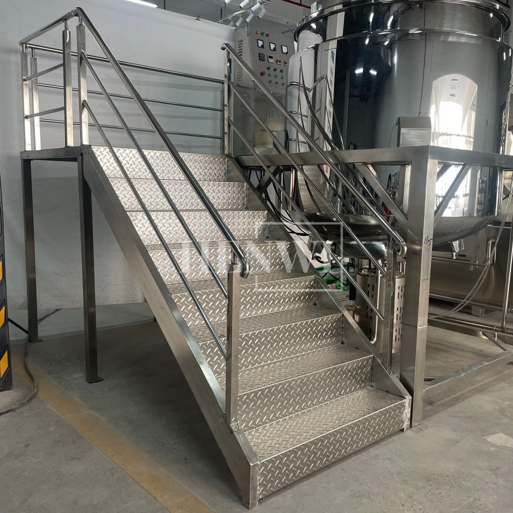 Máquina mezcladora de tanque de calentamiento y homogeneización con cubierta plegable y modelo de plataforma fija Henwi HWHM-F-2000L