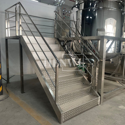 Máquina mezcladora de tanque de calentamiento y homogeneización con cubierta plegable y modelo de plataforma fija Henwi HWHM-F-2000L