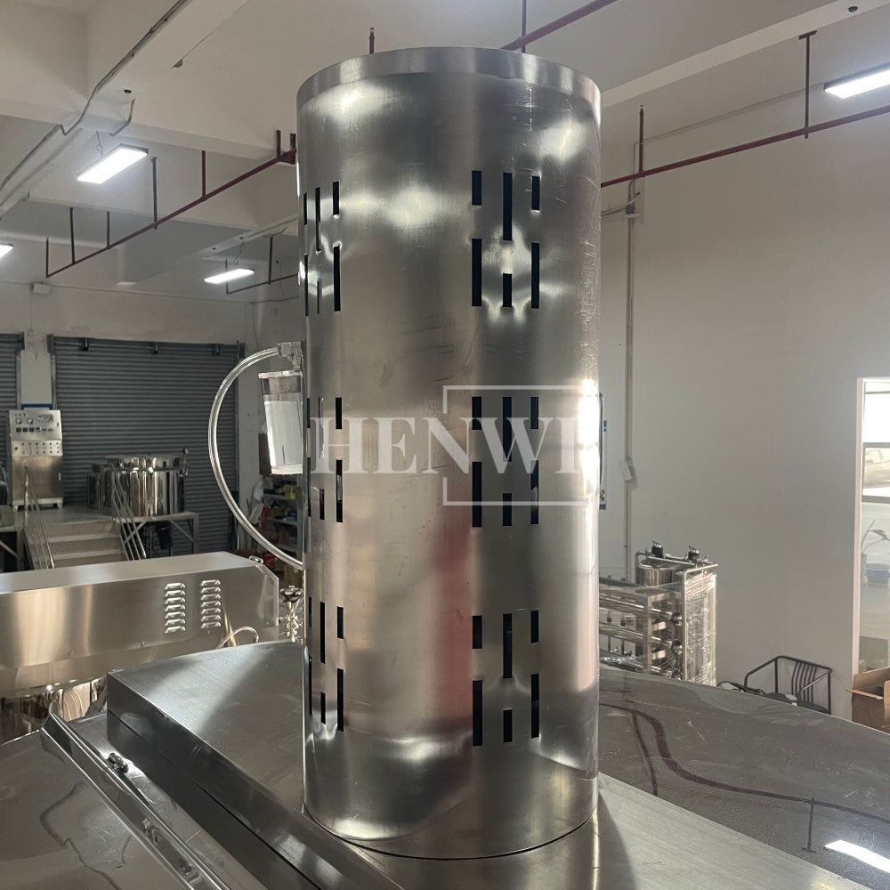 Máquina mezcladora de tanque de calentamiento y homogeneización con cubierta plegable y modelo de plataforma fija Henwi HWHM-F-2000L