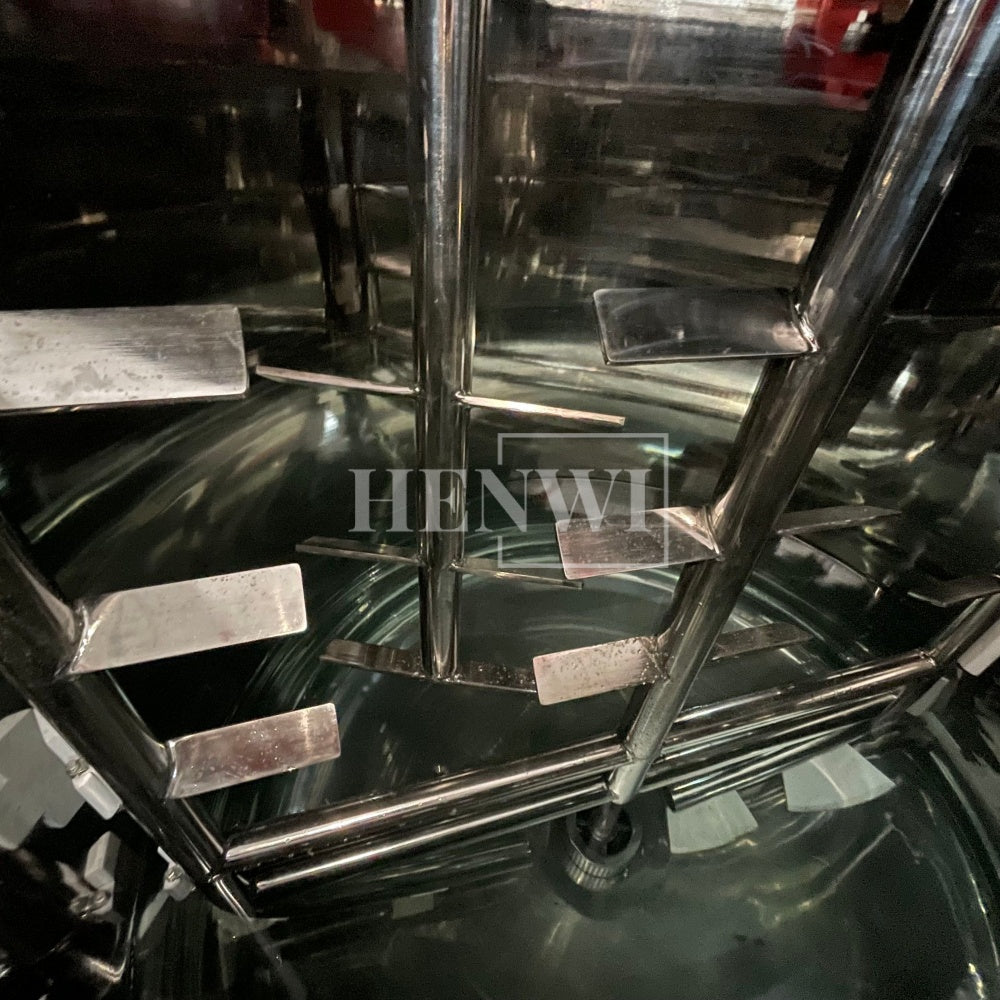 Máquina mezcladora de tanque de calentamiento y homogeneización con cubierta plegable y modelo de plataforma fija Henwi HWHM-F-2000L