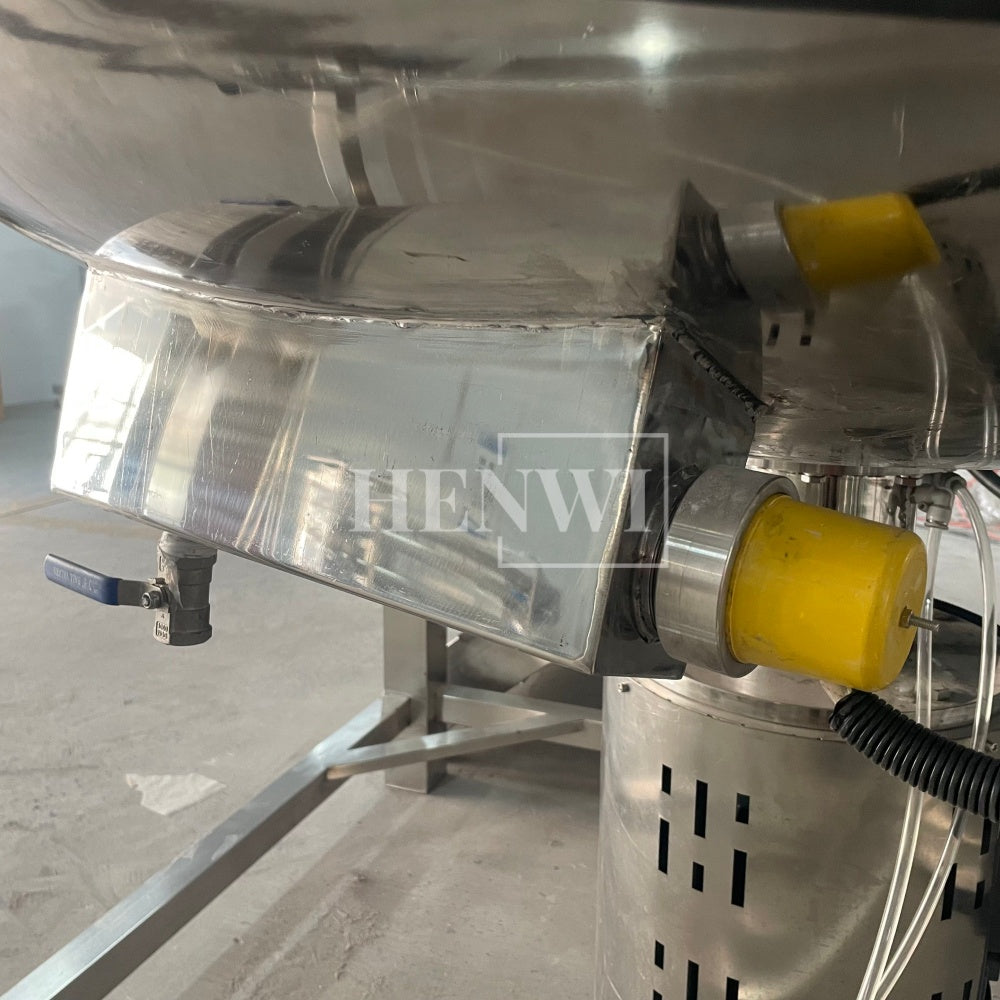 Máquina mezcladora de tanque de calentamiento y homogeneización con cubierta plegable y modelo de plataforma fija Henwi HWHM-F-2000L