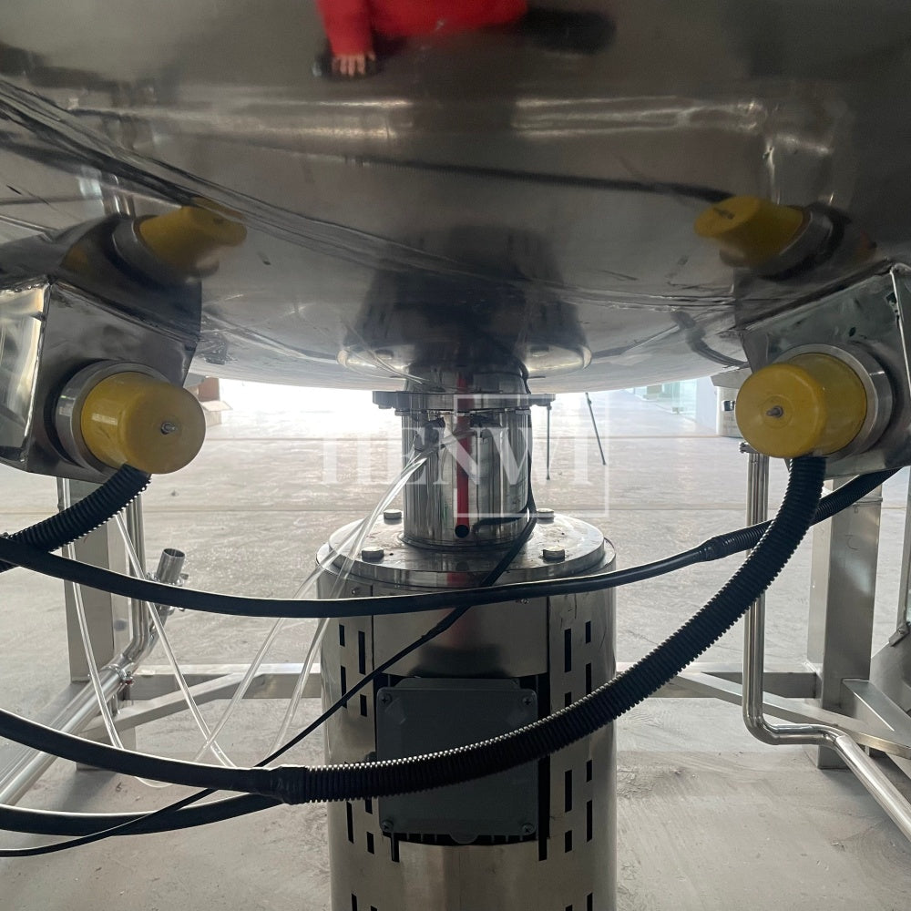 Máquina mezcladora de tanque de calentamiento y homogeneización con cubierta plegable y modelo de plataforma fija Henwi HWHM-F-2000L