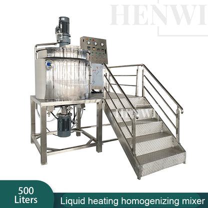 Henwi HWHM-F-500L Fixed Platform Model Half-Opened Foldable Cover Homogenizing Heating Mixer Tank Machine