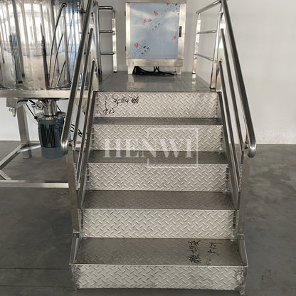 Henwi HWHM-F-500L Fixed Platform Model Half-Opened Foldable Cover Homogenizing Heating Mixer Tank Machine