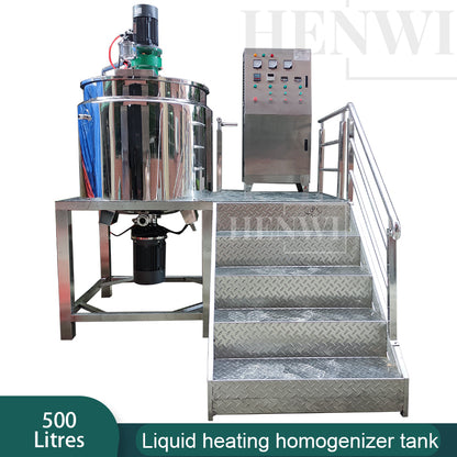 Henwi HWHM-F-500L Fixed Platform Model Half-Opened Foldable Cover Homogenizing Heating Mixer Tank Machine